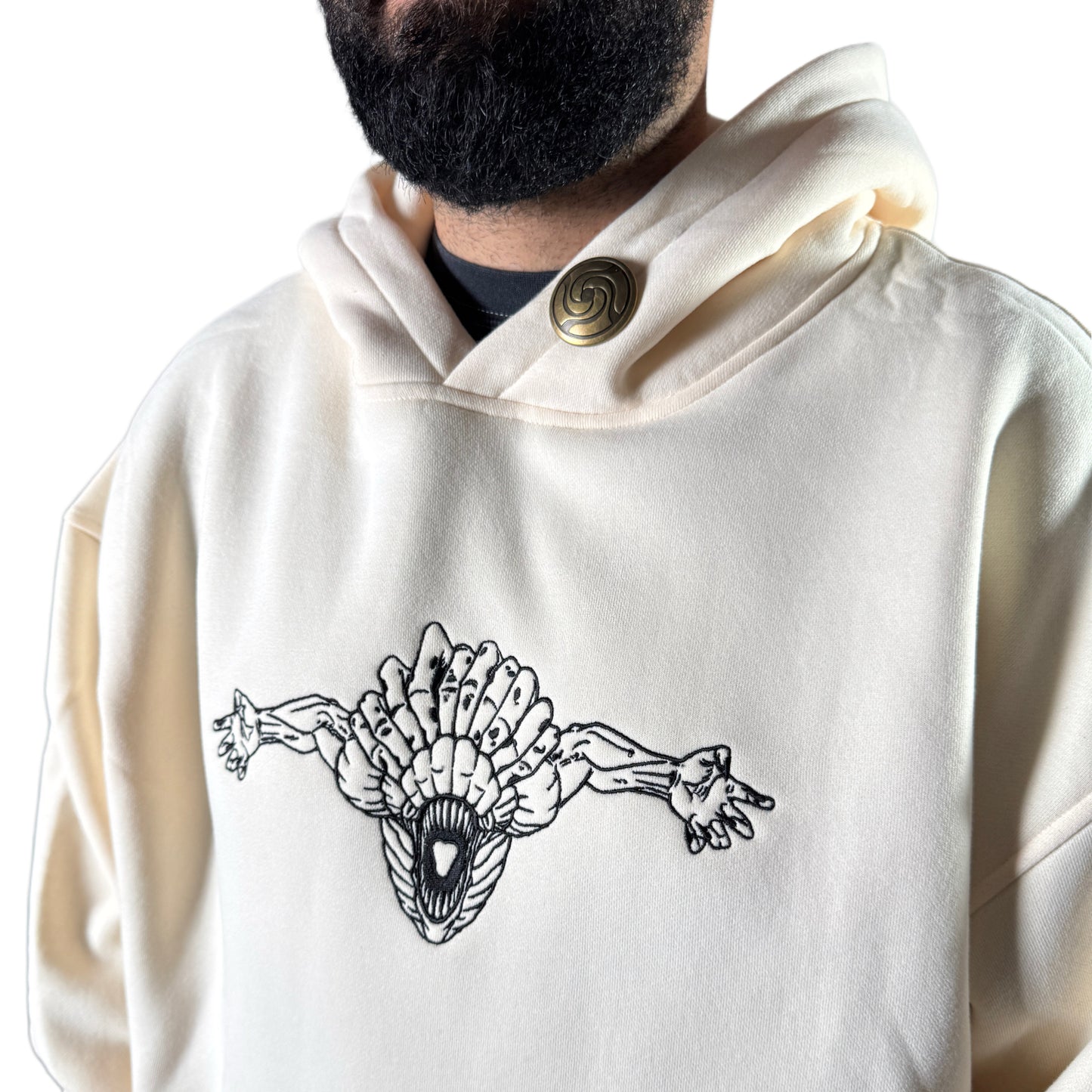 OKKUTSU YUTA EMBROIDERED HOODIE