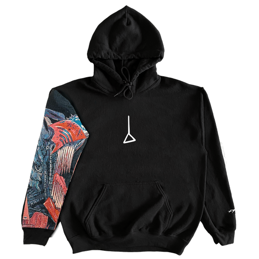 DENJI & POWER WOVEN SLEEVE HOODIE