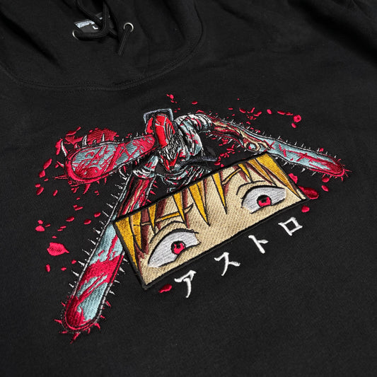 CHAINSAW DEVIL EMBROIDERED HOODIE